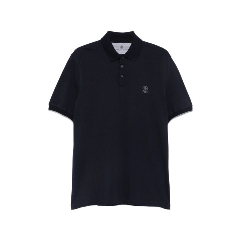 Brunello Cucinelli Blue Polo Shirts Men